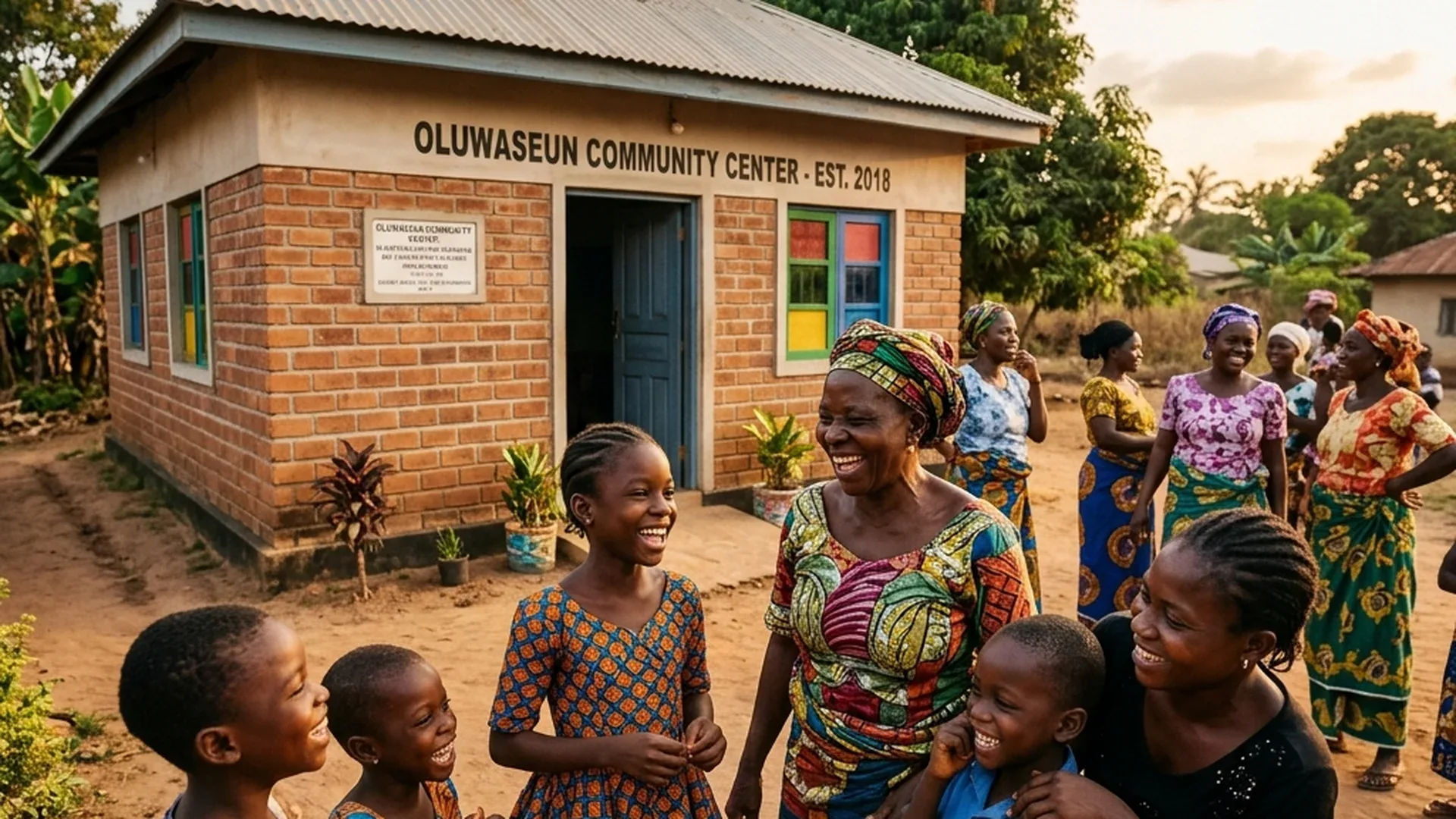 Mother Onomoresoa Agatha Selo-Ojeme with children at Anawim Homes